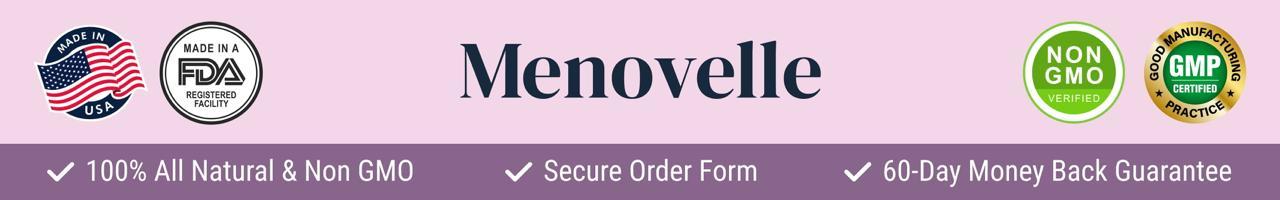 Menovelle promotional product banner